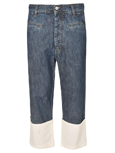 Shop Loewe Cropped Length Jeans In Blue