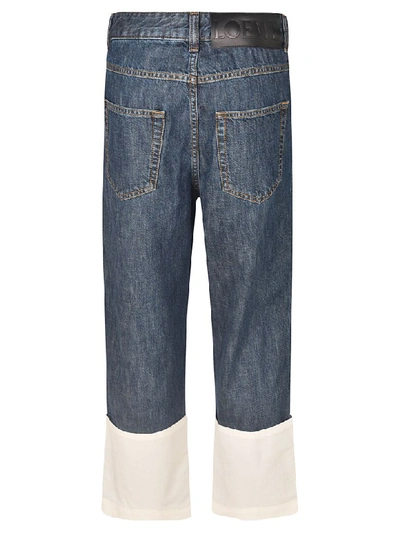 Shop Loewe Cropped Length Jeans In Blue