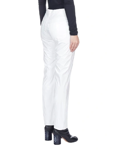 Shop Mm6 Maison Margiela Mat Trousers In White