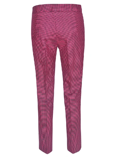 Shop Alberto Biani Vichy Trousers In Magenta