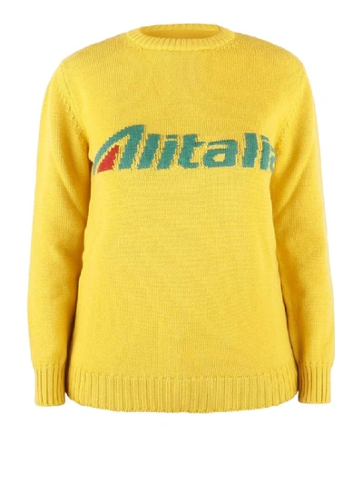 Shop Alberta Ferretti Sweater In Yellow
