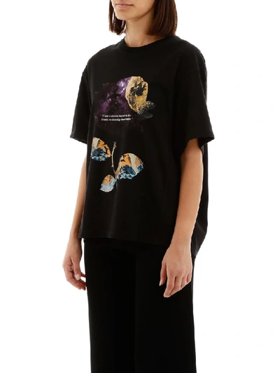 Shop Valentino Cosmos Print T-shirt In Nero (black)