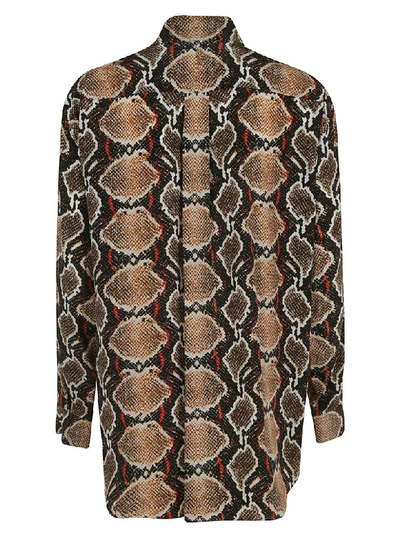 Shop Burberry Snake-skin Effect Shirt In Multicolor