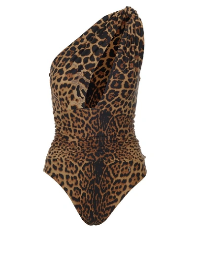 Shop Saint Laurent Swimsuit In Leopard