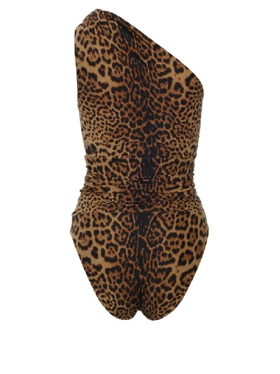 Shop Saint Laurent Swimsuit In Leopard