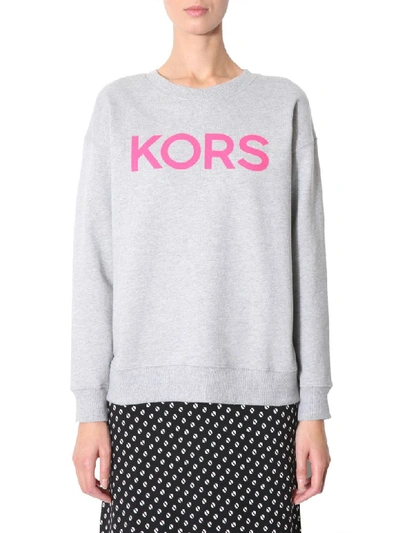 Shop Michael Michael Kors Sweatshirt With Logo Print In Rosa