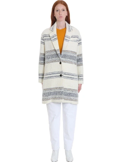 Shop Isabel Marant Étoile Dante Coat In Beige Wool