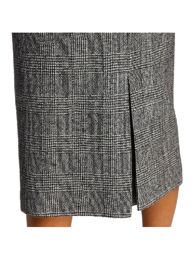 Shop Ermanno Scervino Skirt In Prince Of Wales Fabric In Black