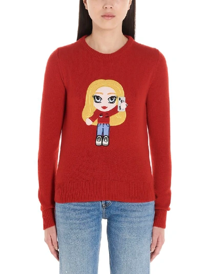 Shop Chiara Ferragni Cf Mascotte Sweater In Red