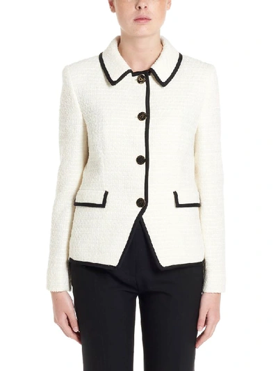 Shop Boutique Moschino Jacket In White