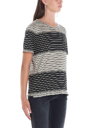 Shop Saint Laurent T-shirt In Black & White