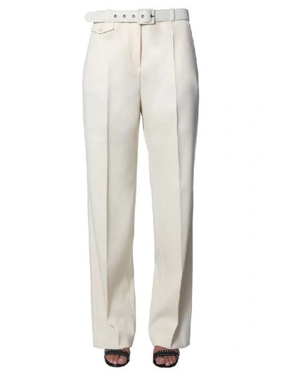 Shop Givenchy Pants With Belt In Bianco
