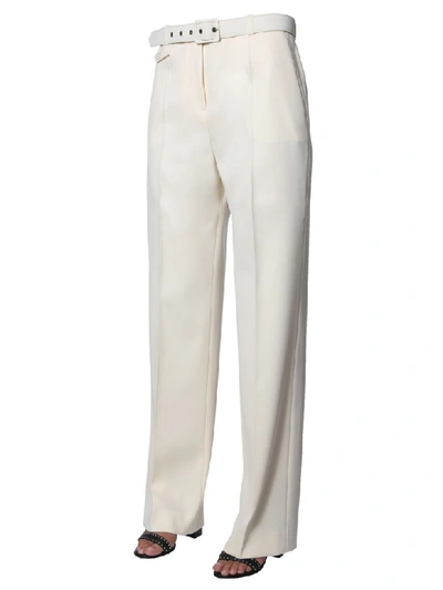 Shop Givenchy Pants With Belt In Bianco