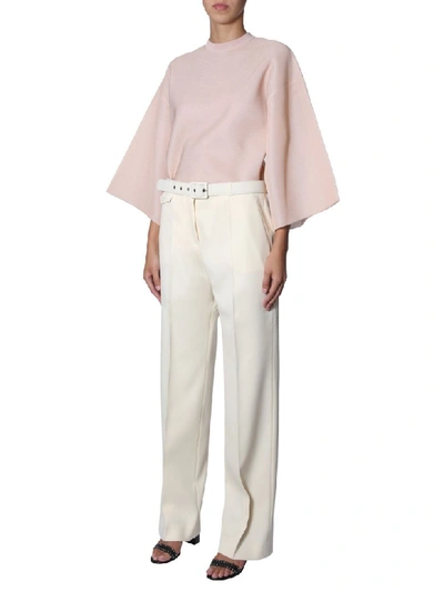 Shop Givenchy Pants With Belt In Bianco