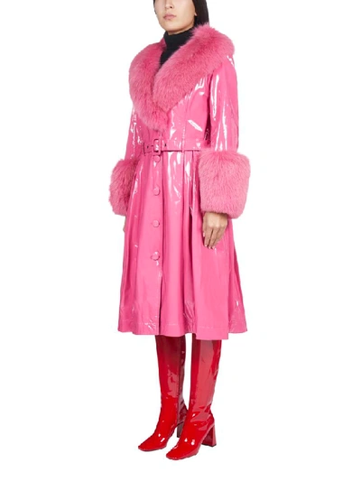 Shop Saks Potts Coat In Neon Pink