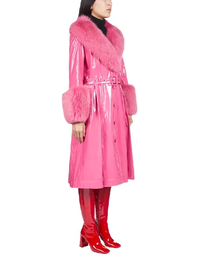 Shop Saks Potts Coat In Neon Pink