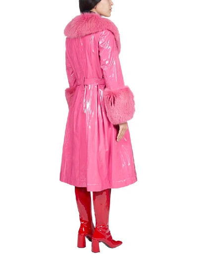 Shop Saks Potts Coat In Neon Pink