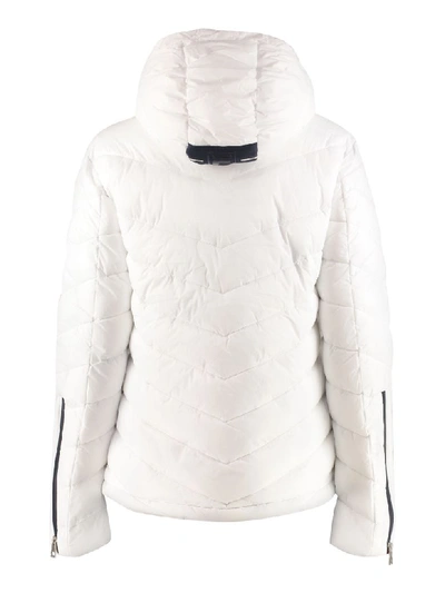 Shop Fila Hooded Down Ski Jacket In White