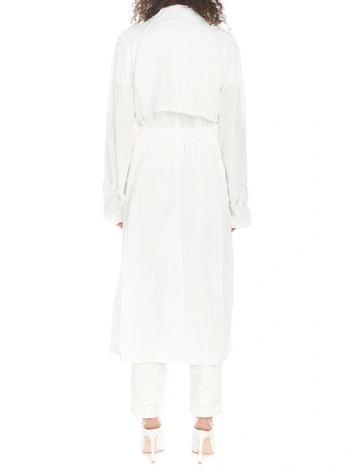 Shop Helmut Lang Parachute Trench In White