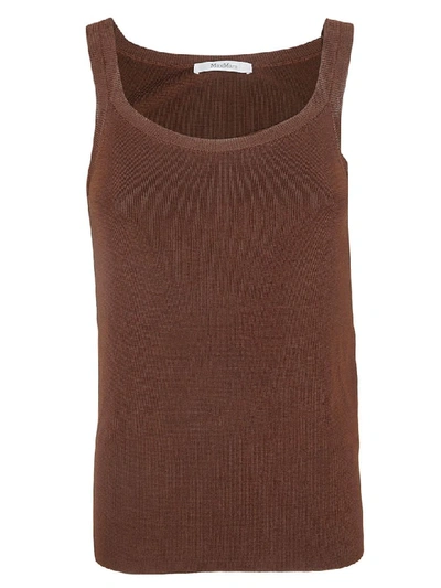 Shop Max Mara Brown Viscose Top