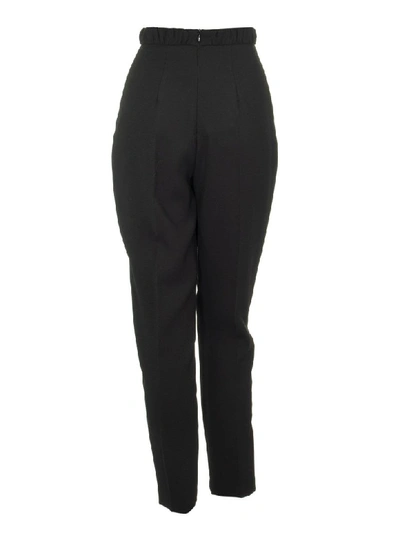 Shop Elisabetta Franchi Celyn B. High Waist Logoed Sports Trousers In Black
