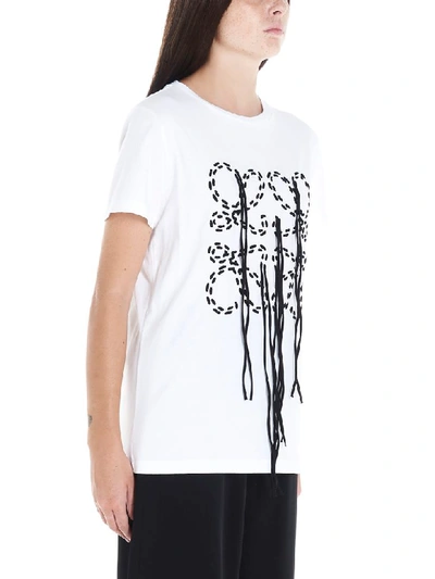 Shop Loewe Anagram Stitching T-shirt In White
