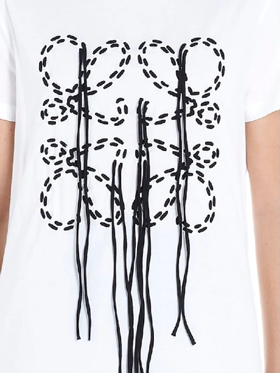 Shop Loewe Anagram Stitching T-shirt In White