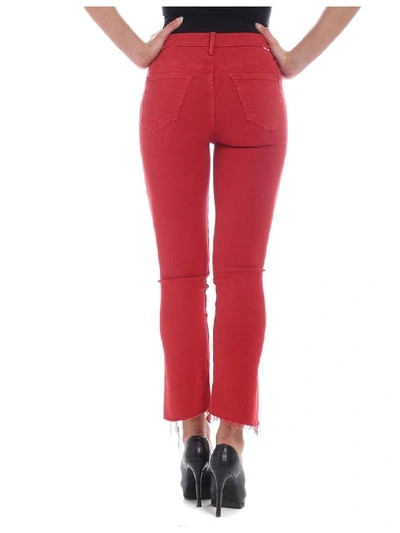 Shop Mother - Step Jeans In Red