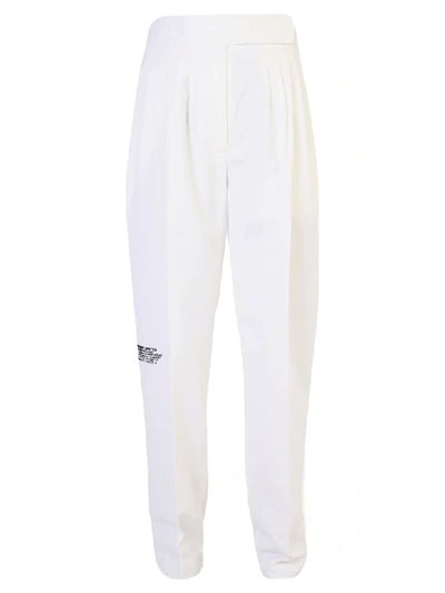 Shop Burberry Printed Trousers In White