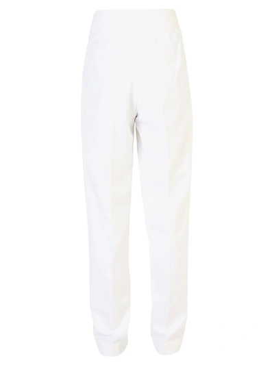 Shop Burberry Printed Trousers In White