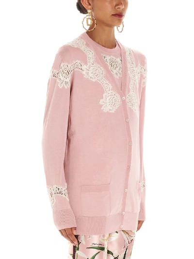 Shop Dolce & Gabbana Cardigan In Pink