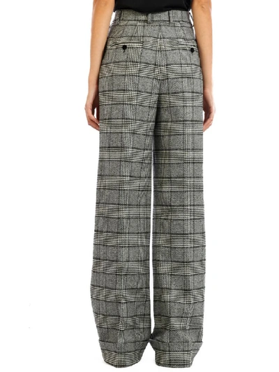 Shop Dolce & Gabbana Trousers Prince Of Wales In Grey