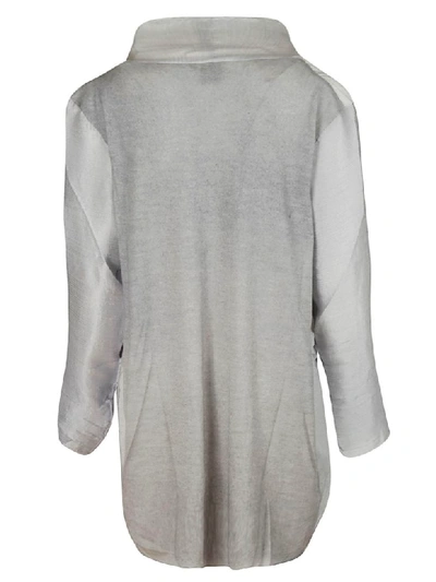 Shop Avant Toi Button-less Cardigan In Grey