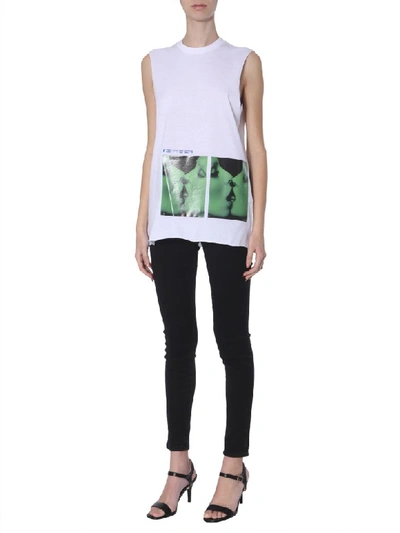 Shop Dsquared2 Sleeveless T-shirt In Bianco