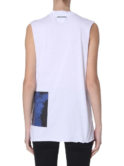 Shop Dsquared2 Sleeveless T-shirt In Bianco