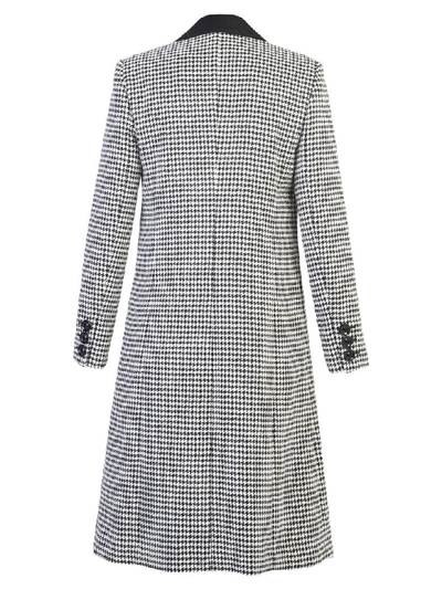 Shop Alice And Olivia Houndstooth Coat In Black