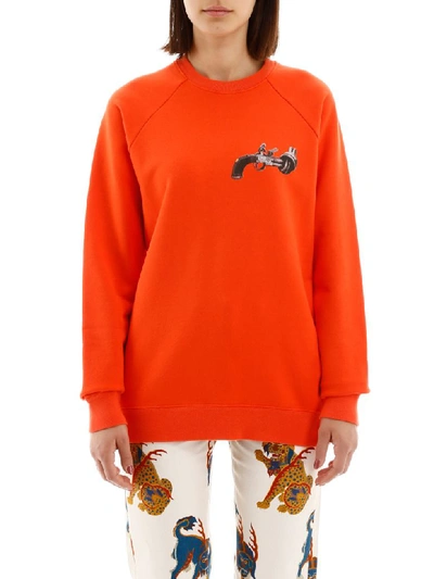Shop Kirin Printed Sweatshirt In Orange Multi (orange)