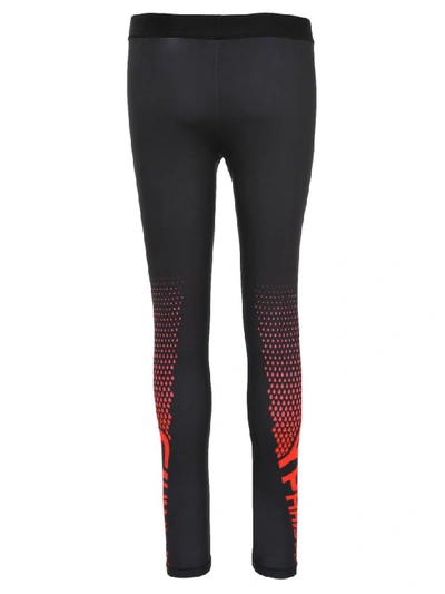 Shop Givenchy Logo Print Leggings In Black + Red