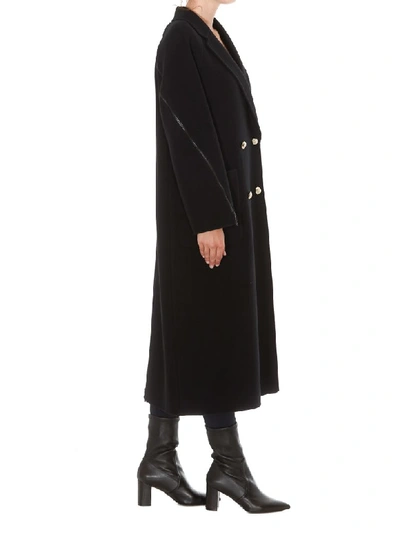 Shop Fendi Fluffy Coat In Black