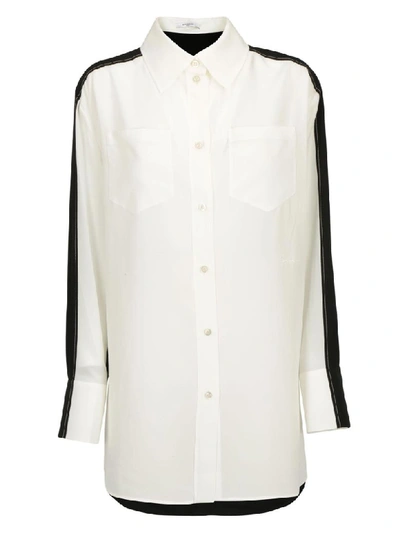 Shop Givenchy Silk Shirt In Black White