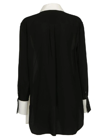 Shop Givenchy Silk Shirt In Black White