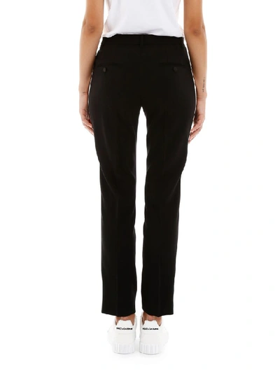 Shop Dolce & Gabbana Tuxedo Trousers In Nero (black)