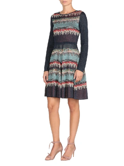 Shop Missoni Knitted Dress In Jacquard
