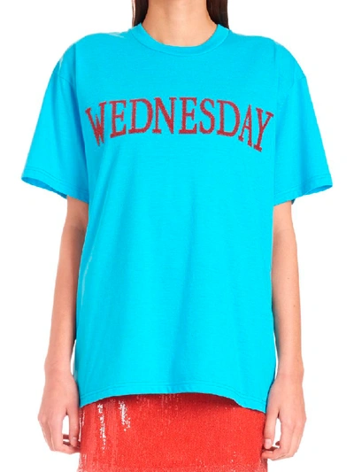 Shop Alberta Ferretti Rainbow Week T-shirt In Light Blue