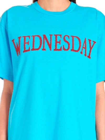 Shop Alberta Ferretti Rainbow Week T-shirt In Light Blue