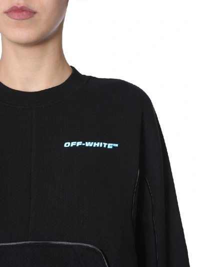 Shop Off-white Crew Neck Sweatshirt In Nero