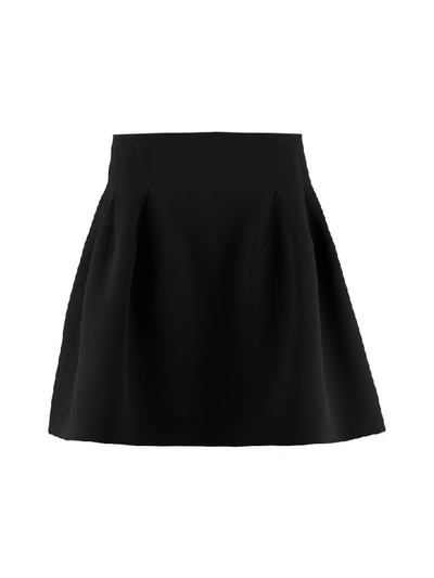 Shop Givenchy Crepe Mini Skirt In Black