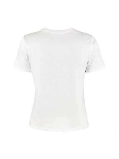 Shop Michael Michael Kors Crew-neck Cotton T-shirt In White