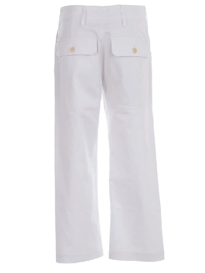 Shop Jejia Flared Trousers In White