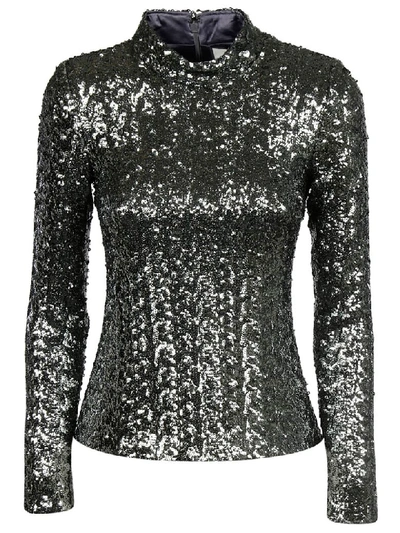 Shop Alexis Sequined Top In Silver
